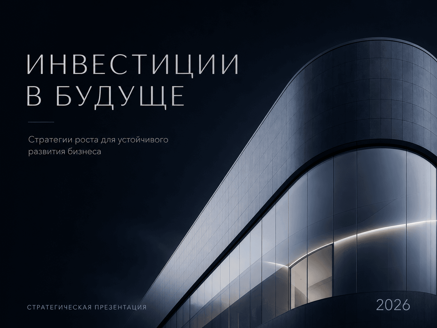 Обложка презентации «Инвестиции в будущее»